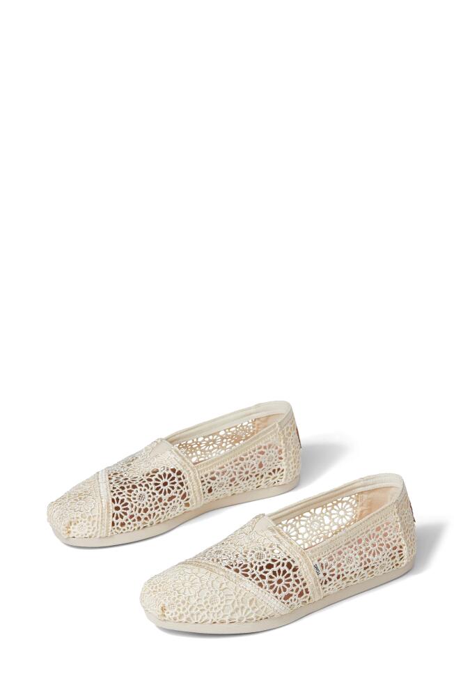 TOMS Classic Alpargata Slip-On in Natural Crochet Cover