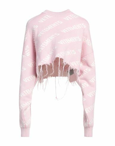 Vetements Woman Sweater Pink Merino Wool Cover