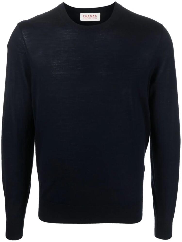 FURSAC fine-knit crew-neck jumper - Blue Cover