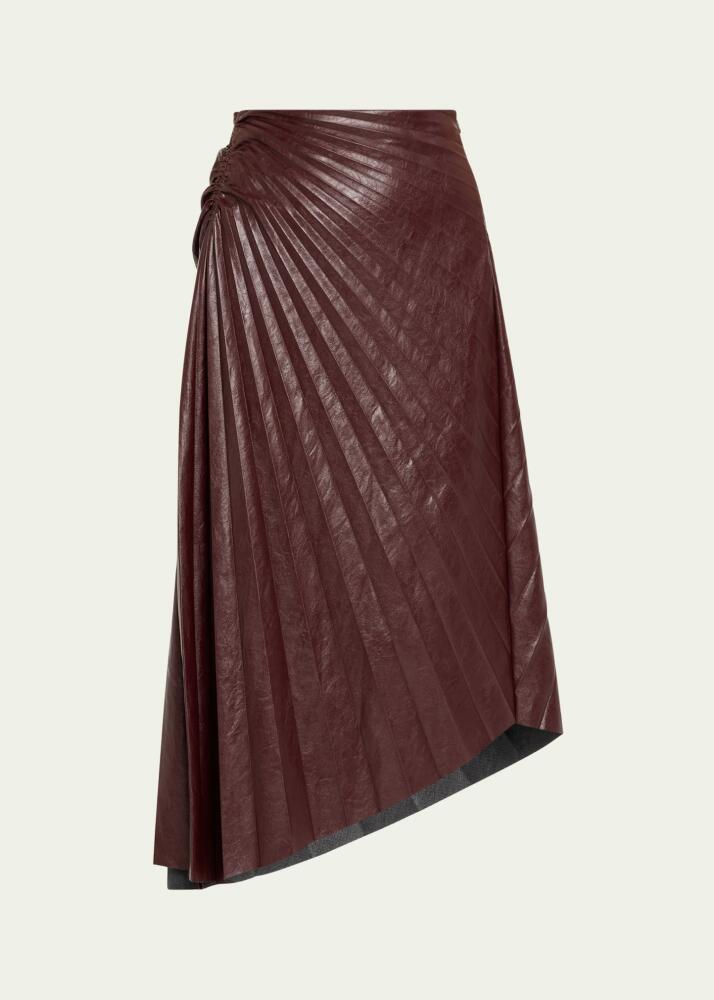 A.L.C. Tracy Pleated High-Low Midi Skirt Cover