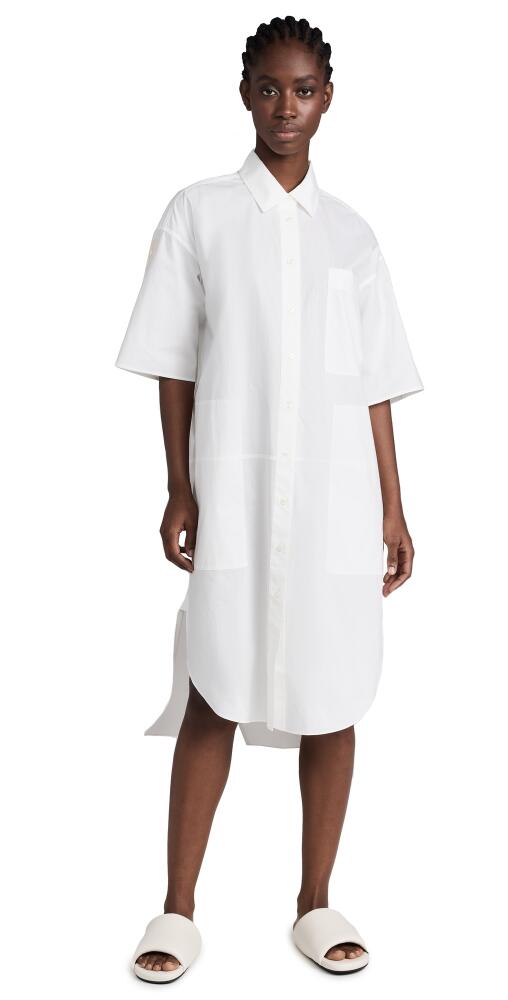 Lee Mathews Poplin Short Sleeve Shirt Dress Natural Cover