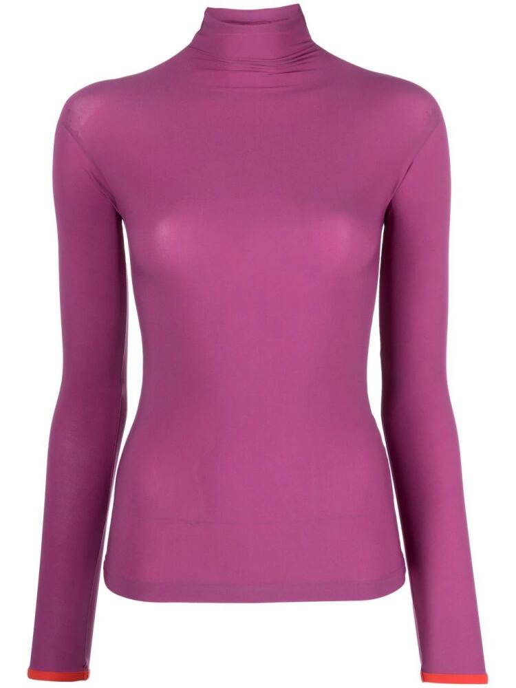 Sunnei mock-neck long-sleeve top - Purple Cover