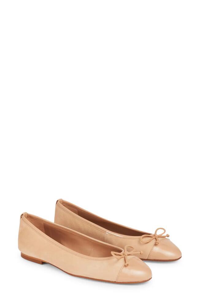 LK Bennett Kara Cap Toe Ballet Flat in Almond Cover