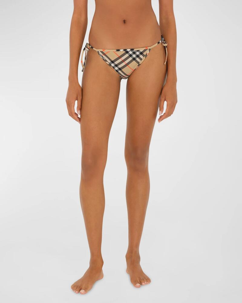 Burberry Signature Check Tie Bikini Bottoms Cover