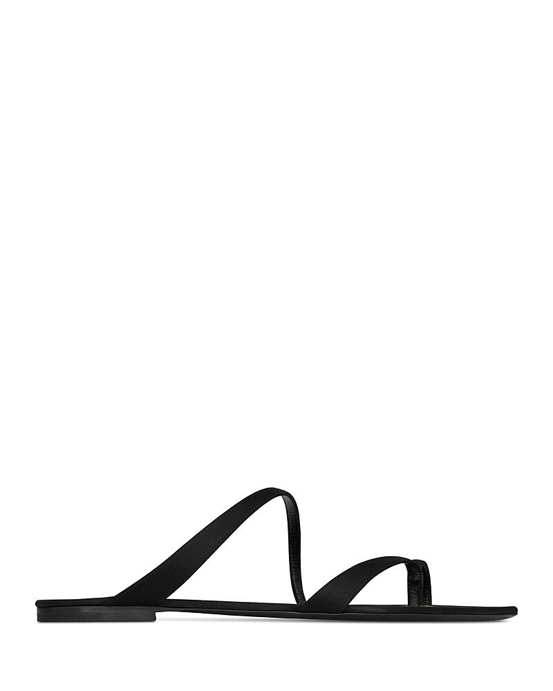 Saint Laurent Tanger Slides in Satin Crepe Cover