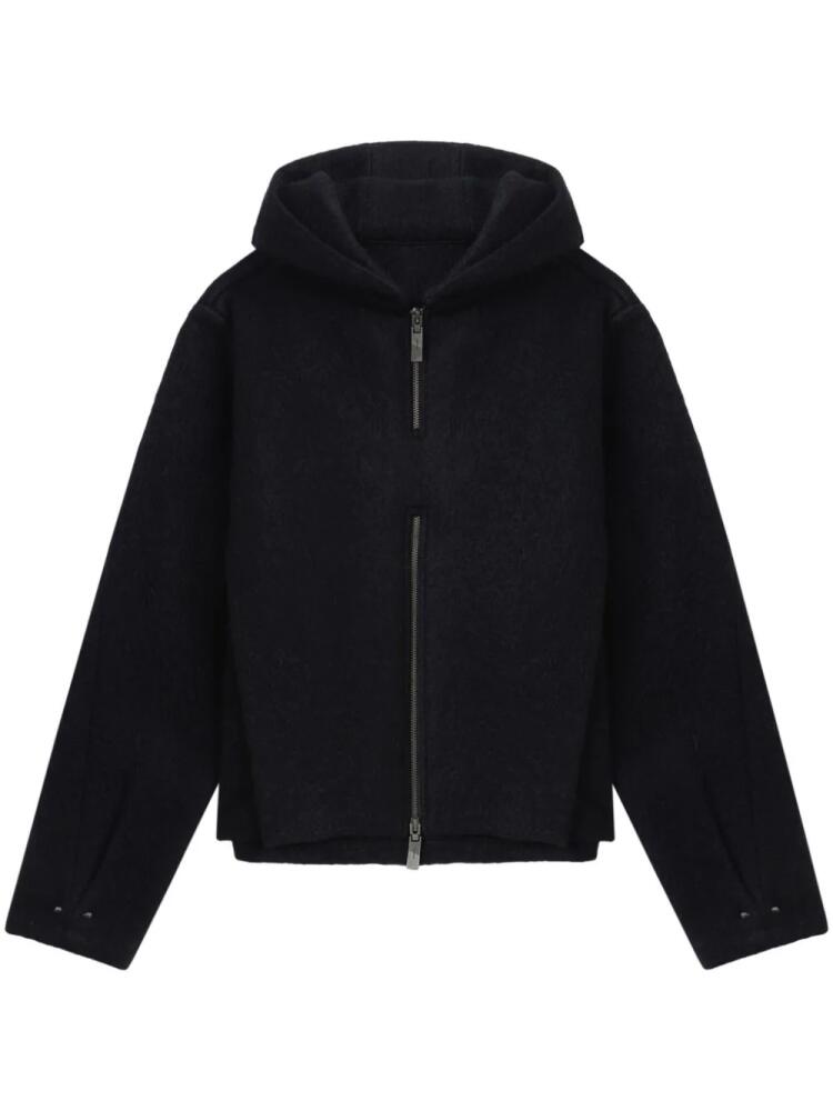 Ader Error logo-appliqué hoodie - Black Cover