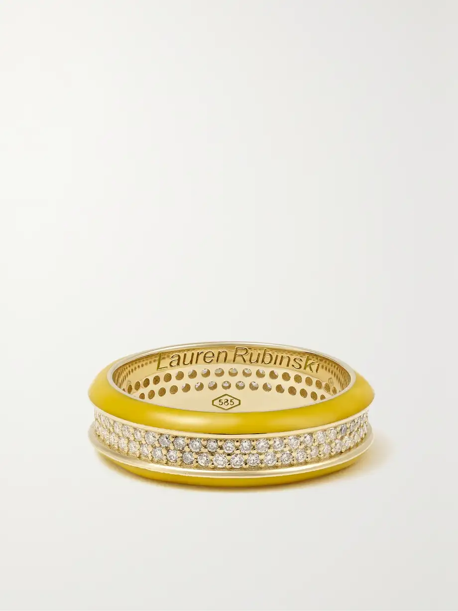 Lauren Rubinski - 14-karat Gold, Enamel And Diamond Ring - 53 Cover