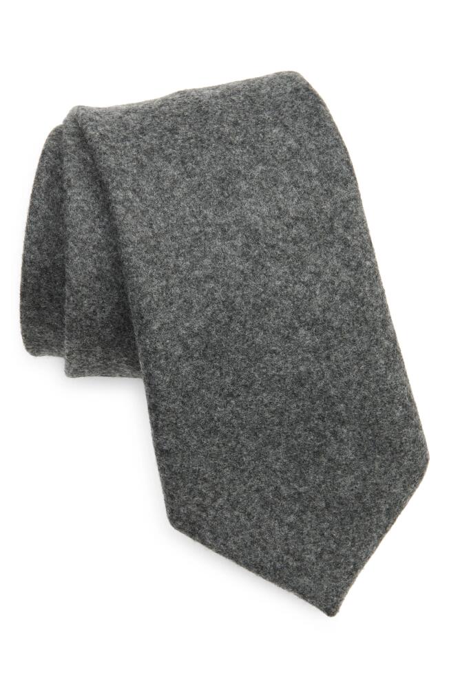 Bottega Veneta Heathered Wool Flannel Tie in 1962 Grey Melange Cover