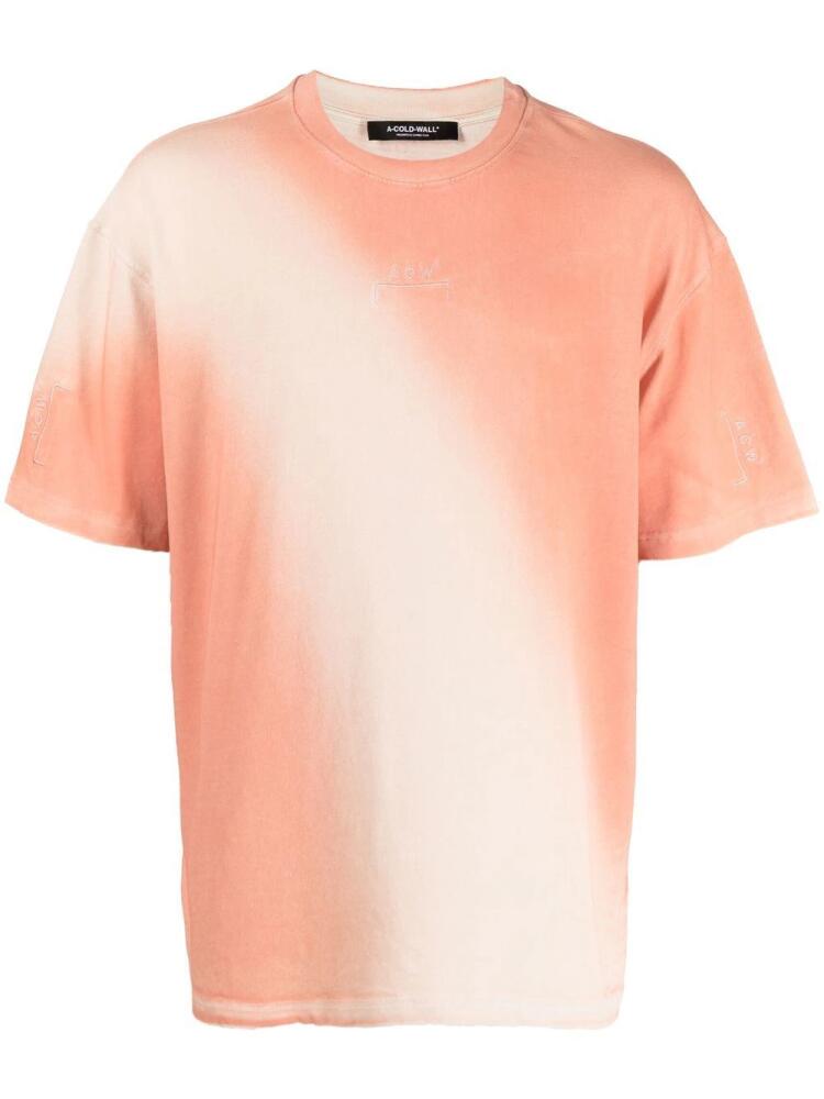 A-COLD-WALL* embroidered-logo gradient T-shirt - Orange Cover