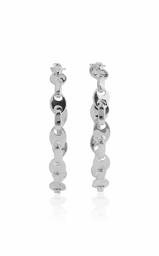 Rabanne - Eight Nano Silver-Tone Hoop Earrings - Silver - Gifts For Her Cover