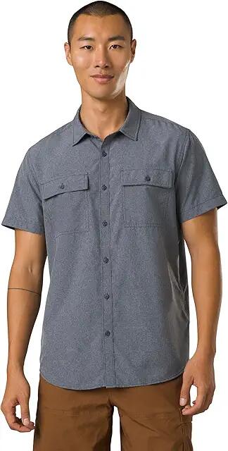 Prana Lost Sol Short Sleeve Shirt Slim Fit (Nautical Heather) Men's Clothing Cover