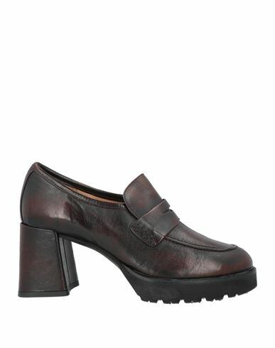 Status Woman Loafers Dark brown Leather Cover