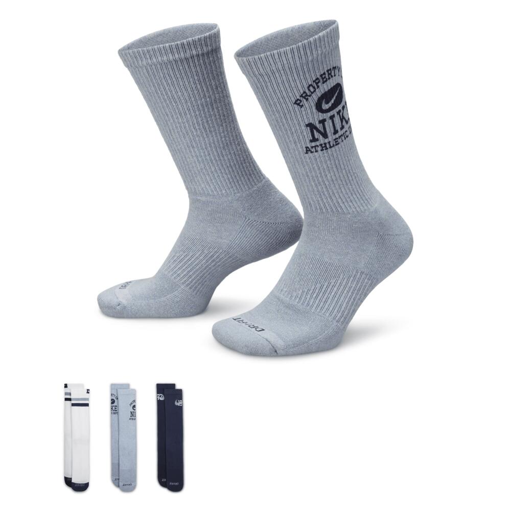 Nike Unisex Everyday Cushioned Crew Socks (3 Pairs) in Multicolor Cover