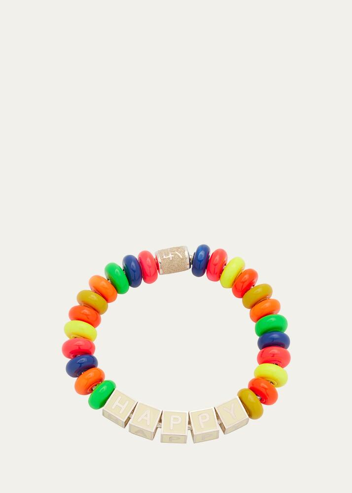 Lauren Rubinski Rainbow Happy Bracelet with Enamel on Silver Donuts Cover