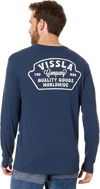 VISSLA Quality Goods Long Sleeve Tee (Navy) Men's Clothing Cover