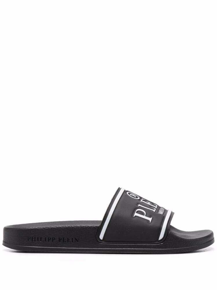 Philipp Plein logo print slides - Black Cover