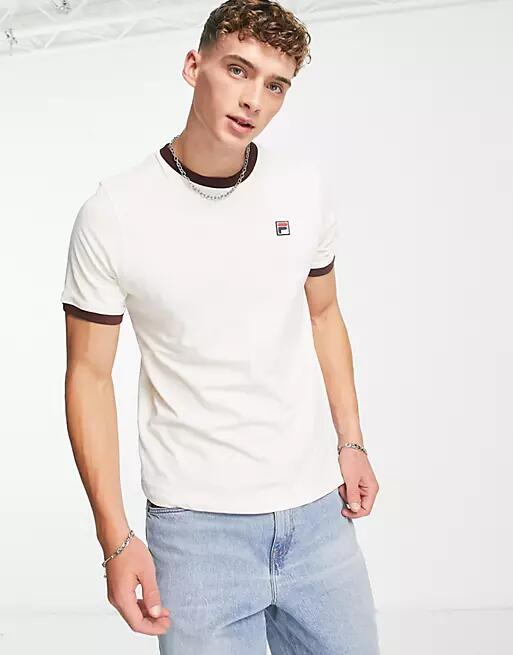 Fila T-shirt with branding in off white-Neutral Cover