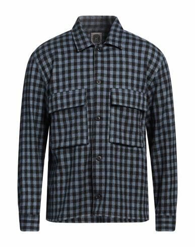 Destin Man Shirt Slate blue Wool, Cashmere Cover