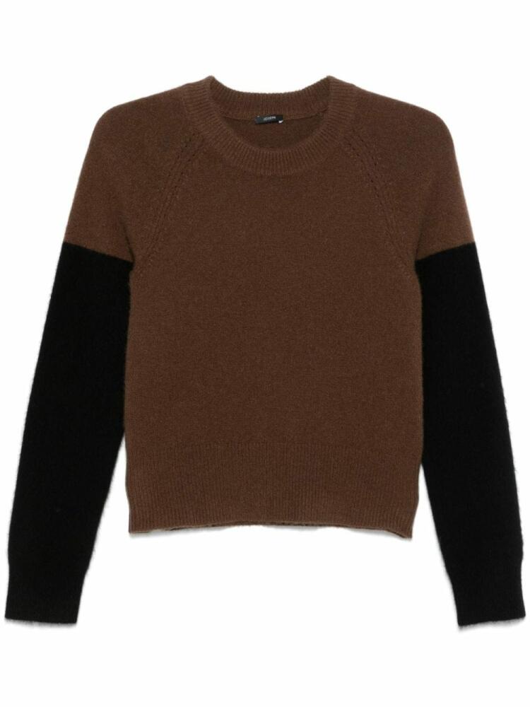 JOSEPH brushed crew-neck sweater - Brown Cover