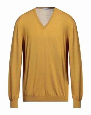 Gran Sasso Man Sweater Mustard Virgin Wool Cover