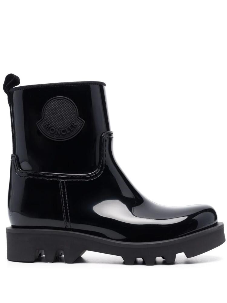 Moncler high-shine finish ankle boots - Black Cover