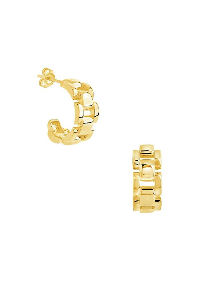 Sterling Forever Women's 14K Goldplated Huggie Earrings Cover