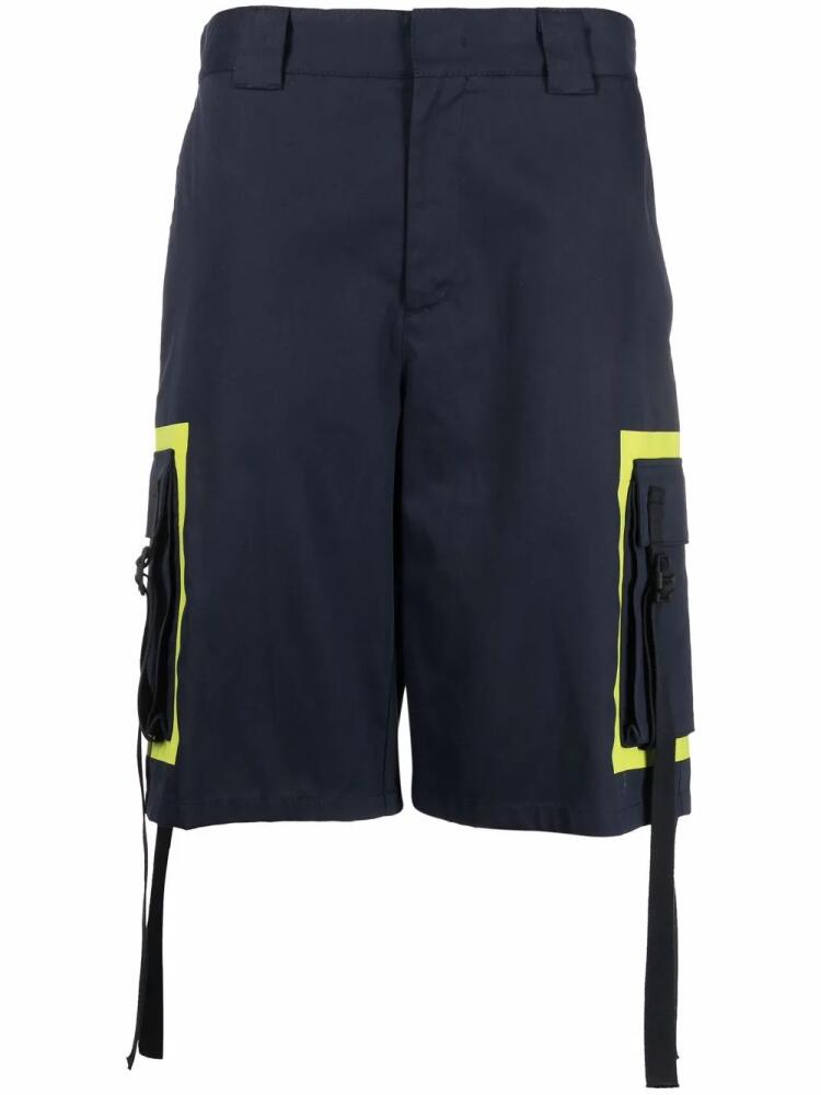 MSGM tassel-detail knee-length shorts - Blue Cover