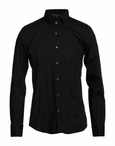 Daniele Alessandrini Man Shirt Black Cotton, Elastane Cover