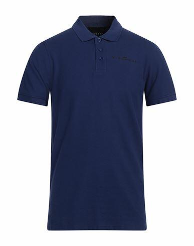 John Richmond Man Polo shirt Blue Cotton Cover