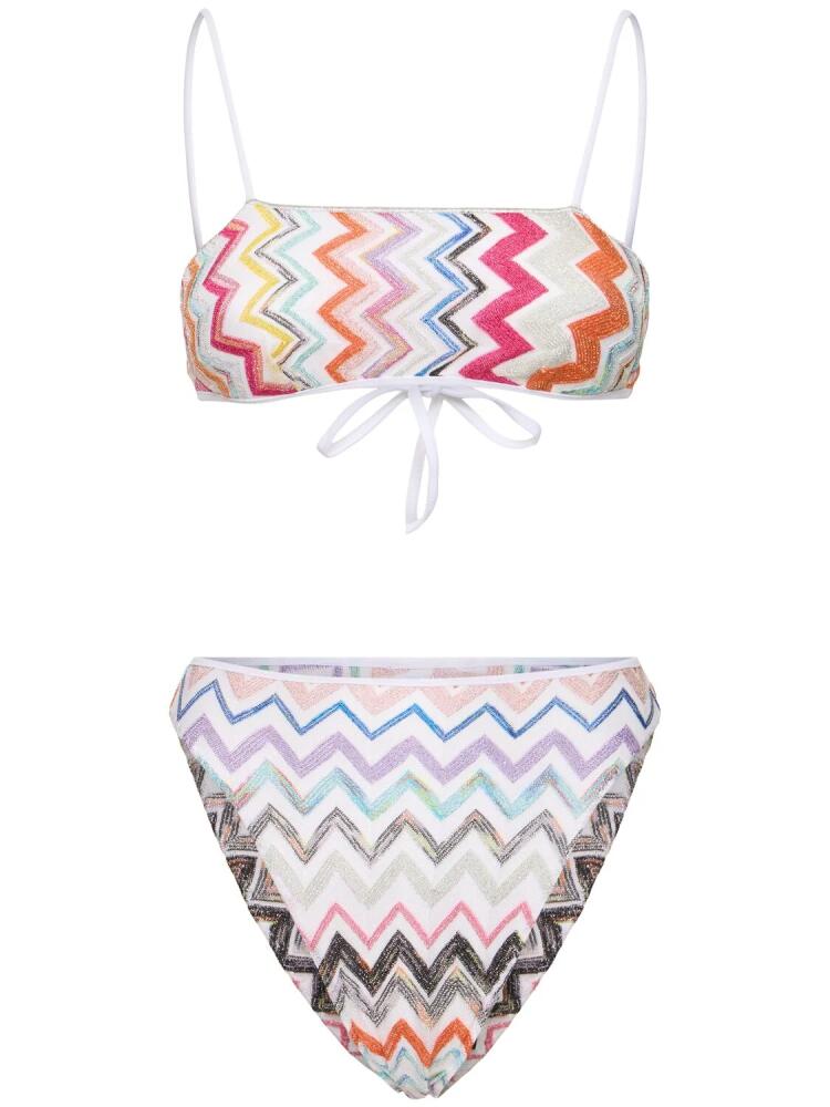 MISSONI Chevron Lurex Zig Zag Bikini Set Cover