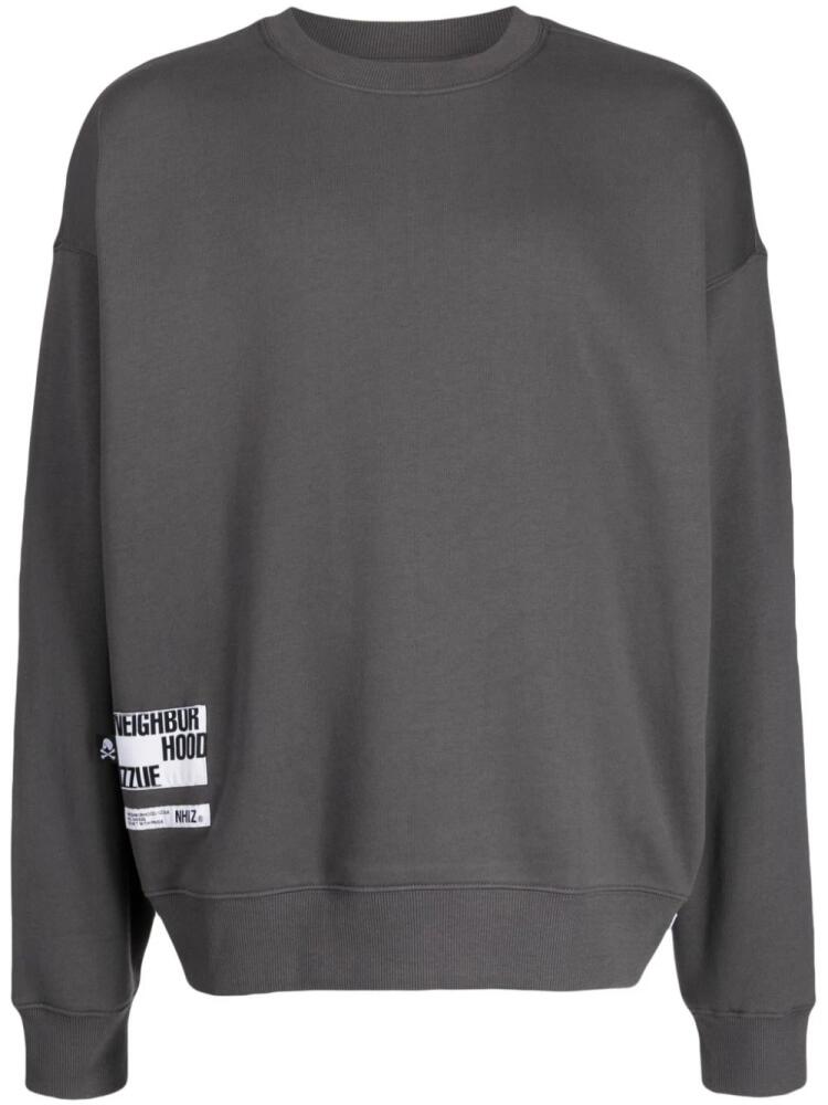 izzue x Neighborhood slogan-print cotton-blend sweatshirt - Grey Cover