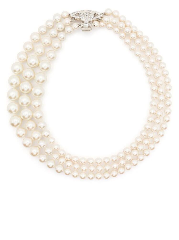 Vivienne Westwood Orb-detail pearl necklace - Neutrals Cover