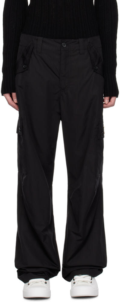 Dolce&Gabbana Black Plaque Cargo Pants Cover