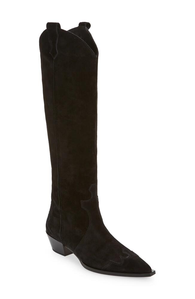 aeyde Aruna Pointed Toe Western Boot in Black Cover