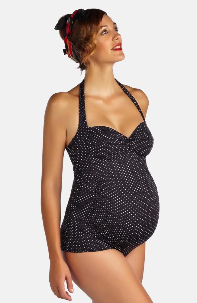 Pez D'Or Montego Bay Jacquard One-Piece Maternity Swimsuit in Black Cover