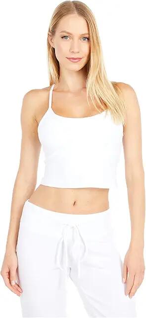 Beyond Yoga Spacedye Slim Racerback Cropped Tank Top (Cloud White) Women's Sleeveless Cover