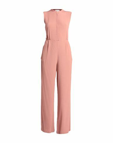 Semicouture Woman Jumpsuit Pastel pink Acetate, Silk Cover