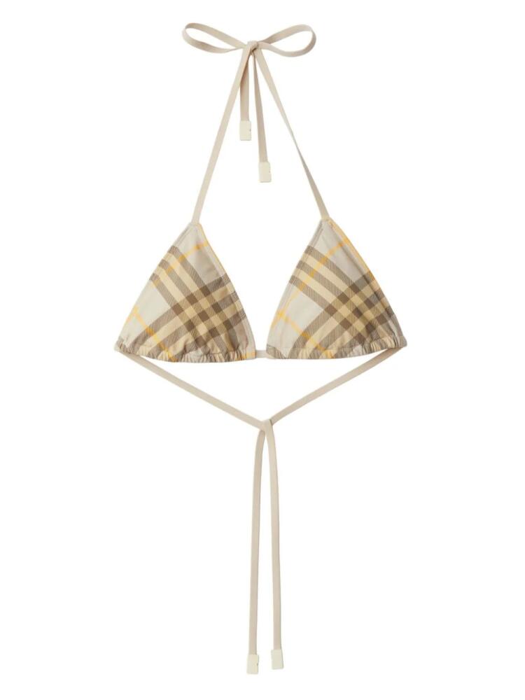 Burberry check-print bikini top - Neutrals Cover