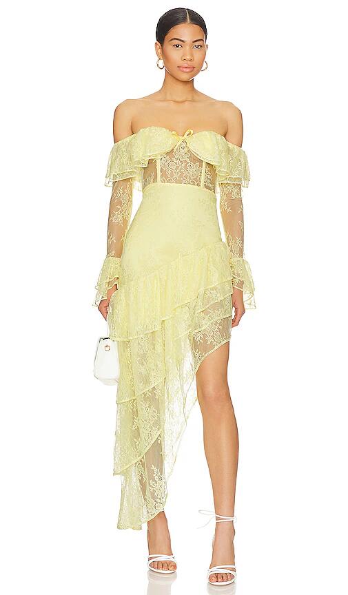 MAJORELLE Maddalena Gown in Yellow Cover