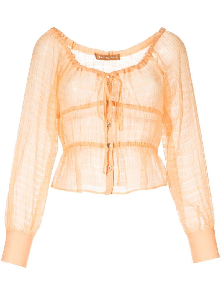 Rejina Pyo Effi semi-sheer blouse - Orange Cover