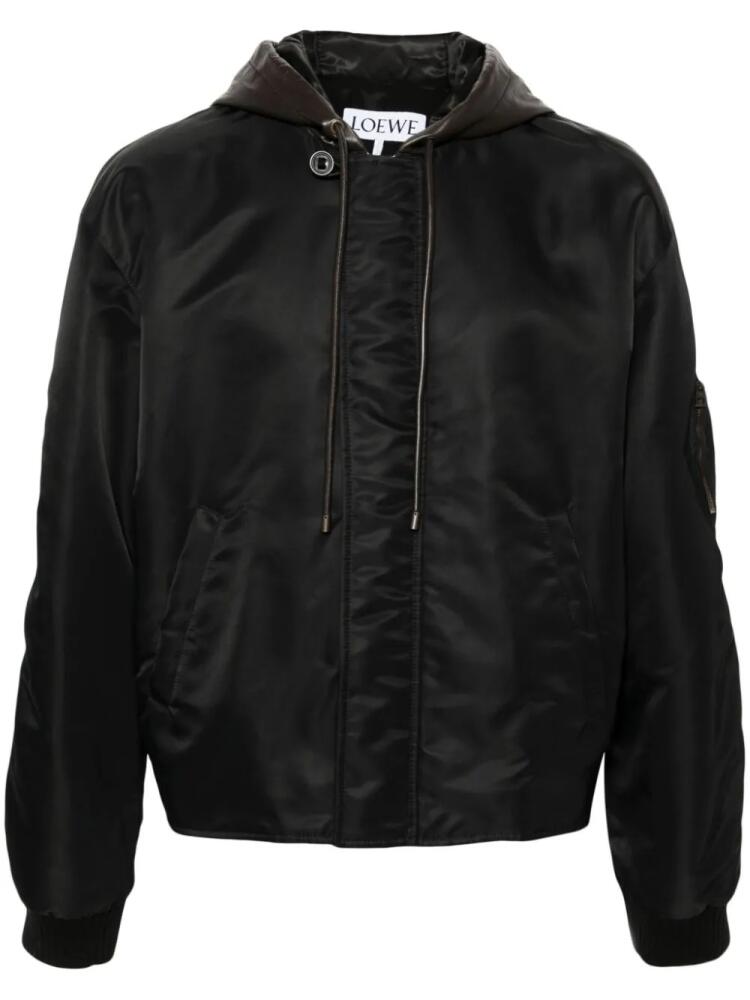 LOEWE hooded bomber jacket - Black Cover