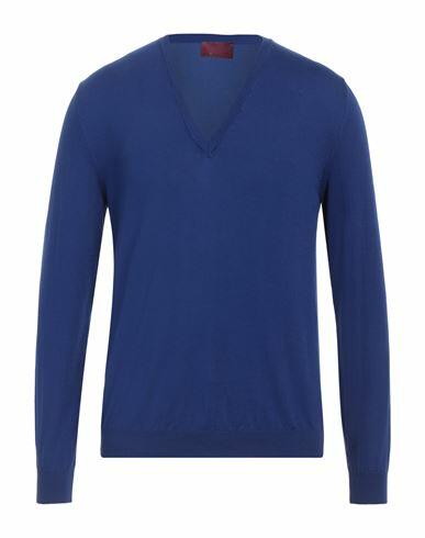 Capsule Knit Man Sweater Blue Cotton Cover