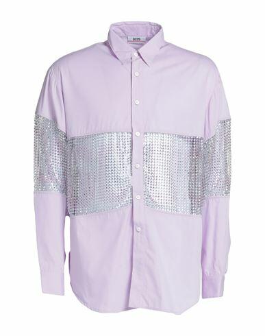 Gcds Man Shirt Pink Cotton, Crystal Cover