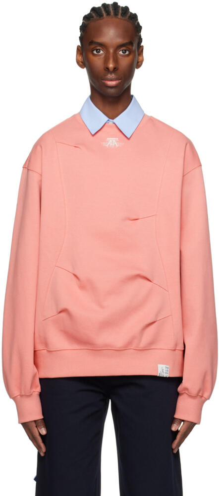 ADER error Pink Embroidered Sweatshirt Cover