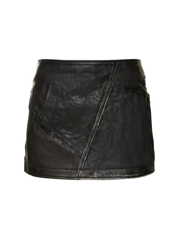 ACNE STUDIOS Leather Mini Skirt Cover