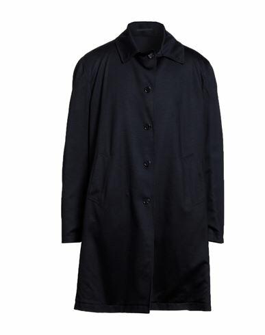 Lardini Man Overcoat & Trench Coat Midnight blue Wool, Silk, Cashmere Cover