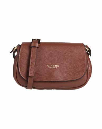 Visone Woman Cross-body bag Brown Calfskin Cover