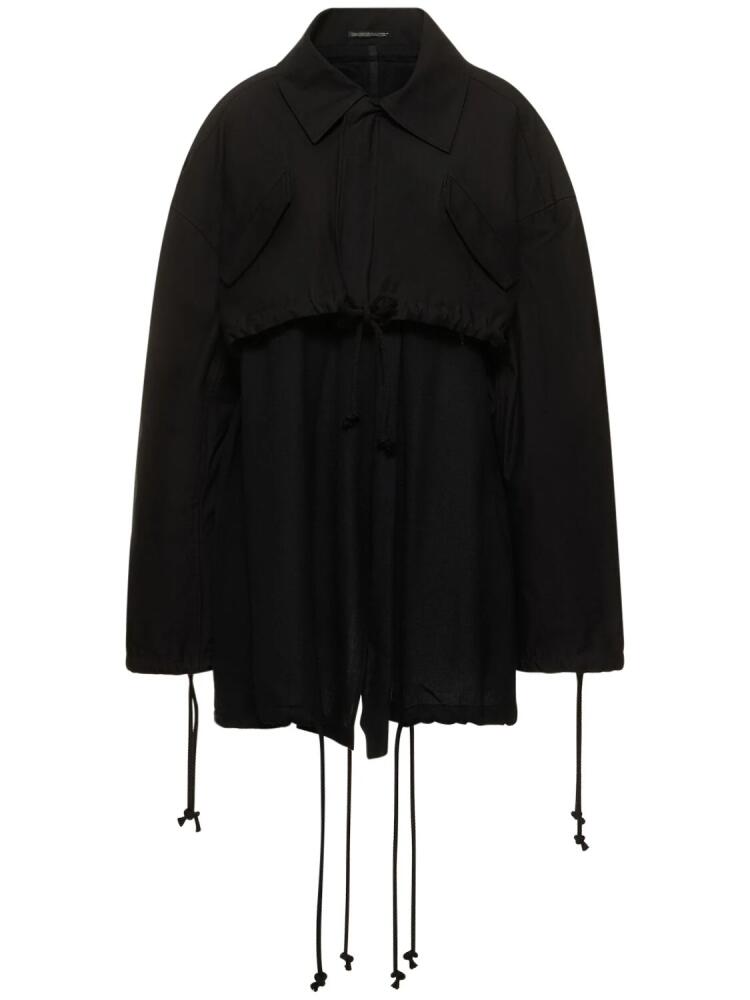 YOHJI YAMAMOTO Layered Cotton Drill Short Jacket Cover