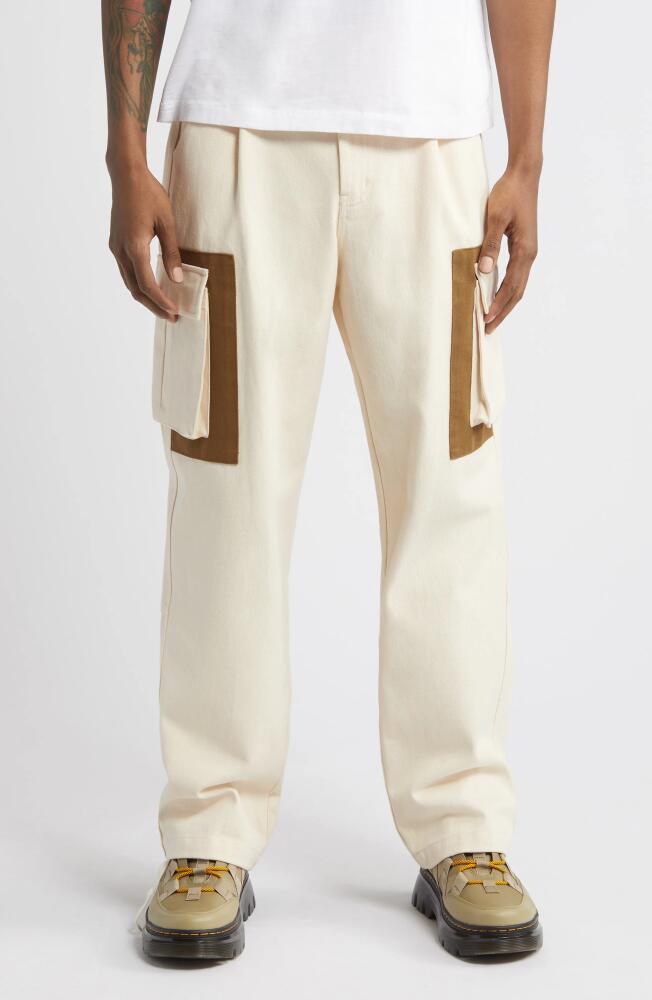 Afield Out Daybreak Cotton Cargo Pants in Bone Cover