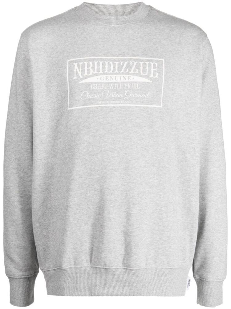 izzue x Neighborhood logo-print cotton-blend sweatshirt - Grey Cover